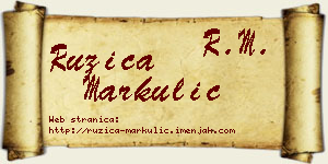 Ružica Markulić vizit kartica